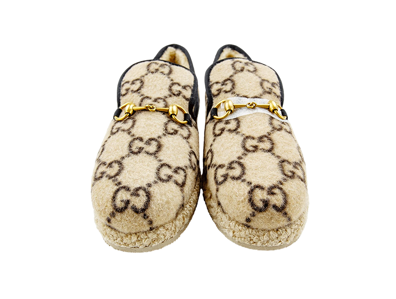 GUCCI Loafers home wool GG Fria