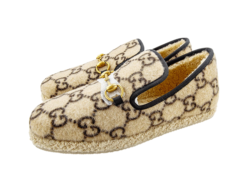 GUCCI Loafers home wool GG Fria